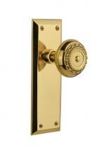 Nostalgic Warehouse 717354 - Nostalgic Warehouse New York Plate Privacy Meadows Door Knob in Polished Brass