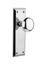 Nostalgic Warehouse 717365 - Nostalgic Warehouse New York Plate Privacy New York Door Knob in Bright Chrome