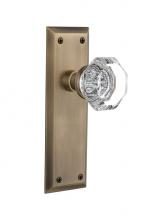 Nostalgic Warehouse 717418 - Nostalgic Warehouse New York Plate Privacy Waldorf Door Knob in Antique Brass