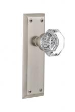 Nostalgic Warehouse 717423 - Nostalgic Warehouse New York Plate Privacy Waldorf Door Knob in Satin Nickel