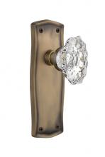 Nostalgic Warehouse 717450 - Nostalgic Warehouse Prairie Plate Privacy Chateau Door Knob in Antique Brass