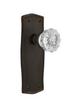 Nostalgic Warehouse 717466 - Nostalgic Warehouse Prairie Plate Privacy Crystal Glass Door Knob in Oil-Rubbed Bronze