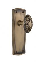 Nostalgic Warehouse 717554 - Nostalgic Warehouse Prairie Plate Privacy Victorian Door Knob in Antique Brass