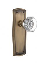 Nostalgic Warehouse 717561 - Nostalgic Warehouse Prairie Plate Privacy Waldorf Door Knob in Antique Brass