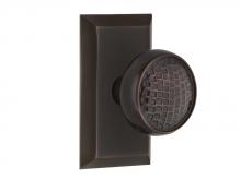 Nostalgic Warehouse 717745 - Nostalgic Warehouse Studio Plate Privacy Craftsman Door Knob in Timeless Bronze