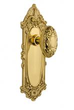 Nostalgic Warehouse 717957 - Nostalgic Warehouse Victorian Plate Privacy Victorian Door Knob in Polished Brass