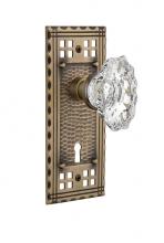 Nostalgic Warehouse 717985 - Nostalgic Warehouse Craftsman Plate with Keyhole Privacy Chateau Door Knob in Antique Brass