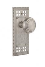 Nostalgic Warehouse 718003 - Nostalgic Warehouse Craftsman Plate with Keyhole Privacy Deco Door Knob in Satin Nickel