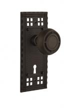 Nostalgic Warehouse 718022 - Nostalgic Warehouse Craftsman Plate with Keyhole Privacy Mission Door Knob in Oil-Rubbed Bronze