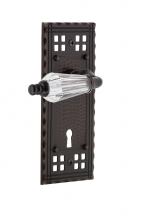 Nostalgic Warehouse 718044 - Nostalgic Warehouse Craftsman Plate with Keyhole Privacy Parlor Lever in Timeless Bronze
