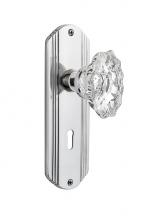 Nostalgic Warehouse 718088 - Nostalgic Warehouse Deco Plate with Keyhole Privacy Chateau Door Knob in Bright Chrome