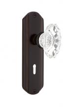 Nostalgic Warehouse 718092 - Nostalgic Warehouse Deco Plate with Keyhole Privacy Chateau Door Knob in Timeless Bronze