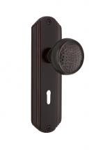 Nostalgic Warehouse 718098 - Nostalgic Warehouse Deco Plate with Keyhole Privacy Craftsman Door Knob in Timeless Bronze