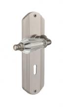 Nostalgic Warehouse 718171 - Nostalgic Warehouse Deco Plate with Keyhole Privacy Parlor Lever in Satin Nickel