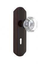 Nostalgic Warehouse 718203 - Nostalgic Warehouse Deco Plate with Keyhole Privacy Waldorf Door Knob in Timeless Bronze