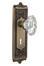 Nostalgic Warehouse 718227 - Nostalgic Warehouse Egg & Dart Plate with Keyhole Privacy Chateau Door Knob in Antique Brass