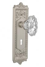 Nostalgic Warehouse 718231 - Nostalgic Warehouse Egg & Dart Plate with Keyhole Privacy Chateau Door Knob in Satin Nickel