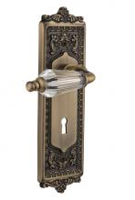 Nostalgic Warehouse 718300 - Nostalgic Warehouse Egg & Dart Plate with Keyhole Privacy Parlor Lever in Antique Brass