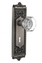 Nostalgic Warehouse 718329 - Nostalgic Warehouse Egg & Dart Plate with Keyhole Privacy Waldorf Door Knob in Antique Pewter