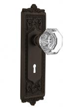 Nostalgic Warehouse 718330 - Nostalgic Warehouse Egg & Dart Plate with Keyhole Privacy Waldorf Door Knob in Oil-Rubbed Bron