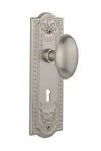 Nostalgic Warehouse 718393 - Nostalgic Warehouse Meadows Plate with Keyhole Privacy Homestead Door Knob in Satin Nickel
