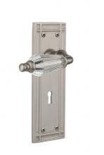 Nostalgic Warehouse 718539 - Nostalgic Warehouse Mission Plate with Keyhole Privacy Parlor Lever in Satin Nickel
