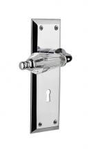 Nostalgic Warehouse 718664 - Nostalgic Warehouse New York Plate with Keyhole Privacy Parlor Lever in Bright Chrome