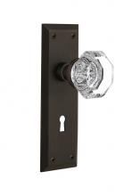 Nostalgic Warehouse 718696 - Nostalgic Warehouse New York Plate with Keyhole Privacy Waldorf Door Knob in Oil-Rubbed Bronze