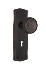 Nostalgic Warehouse 718737 - Nostalgic Warehouse Prairie Plate with Keyhole Privacy Craftsman Door Knob in Timeless Bronze