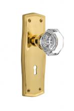 Nostalgic Warehouse 718840 - Nostalgic Warehouse Prairie Plate with Keyhole Privacy Waldorf Door Knob in Polished Brass