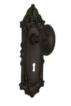 Nostalgic Warehouse 718962 - Nostalgic Warehouse Victorian Plate with Keyhole Privacy Victorian Door Knob in Oil-Rubbed Bronze