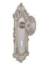 Nostalgic Warehouse 718964 - Nostalgic Warehouse Victorian Plate with Keyhole Privacy Victorian Door Knob in Satin Nickel