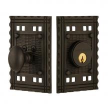 Nostalgic Warehouse 719011 - Nostalgic Warehouse Craftsman Plate Single Cylinder Deadbolt in Oil_Rubbed Bronze