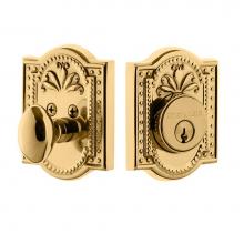 Nostalgic Warehouse 719039 - Nostalgic Warehouse Meadows Plate Single Cylinder Deadbolt in Unlacquered Brass