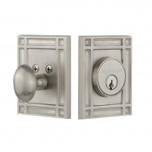 Nostalgic Warehouse 719050 - Nostalgic Warehouse Mission Plate Single Cylinder Deadbolt in Satin Nickel