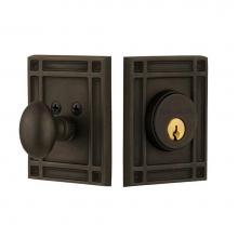 Nostalgic Warehouse 719054 - Nostalgic Warehouse Mission Plate Single Cylinder Deadbolt in Oil_Rubbed Bronze