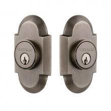 Nostalgic Warehouse 719134 - Nostalgic Warehouse Cottage Plate Double Cylinder Deadbolt in Antique Pewter