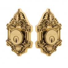 Nostalgic Warehouse 719243 - Nostalgic Warehouse Victorian Plate Double Cylinder Deadbolt in Unlacquered Brass