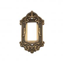 Nostalgic Warehouse 719725 - Nostalgic Warehouse Victorian Switch Plate with Single Rocker in Antique Brass
