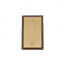 Nostalgic Warehouse 719769 - Nostalgic Warehouse Egg & Dart Switch Plate with Blank Cover in Antique Brass