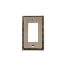 Nostalgic Warehouse 719833 - Nostalgic Warehouse Egg & Dart Switch Plate with Single Rocker in Antique Pewter