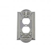 Nostalgic Warehouse 719860 - Nostalgic Warehouse Meadows Switch Plate with Outlet in Bright Chrome