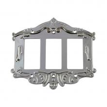 Nostalgic Warehouse 719871 - Nostalgic Warehouse Victorian Switch Plate with Triple Rocker in Bright Chrome