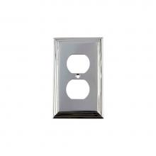 Nostalgic Warehouse 719884 - Nostalgic Warehouse Deco Switch Plate with Outlet in Bright Chrome