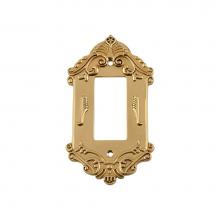 Nostalgic Warehouse 719941 - Nostalgic Warehouse Victorian Switch Plate with Single Rocker in Polished Brass