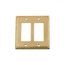 Nostalgic Warehouse 719978 - Nostalgic Warehouse Egg & Dart Switch Plate with Double Rocker in Polished Brass