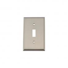 Nostalgic Warehouse 719986 - Nostalgic Warehouse New York Switch Plate with Single Toggle in Satin Nickel