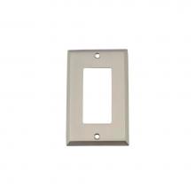 Nostalgic Warehouse 719989 - Nostalgic Warehouse New York Switch Plate with Single Rocker in Satin Nickel