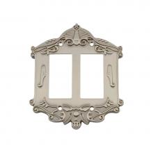 Nostalgic Warehouse 720014 - Nostalgic Warehouse Victorian Switch Plate with Double Rocker in Satin Nickel