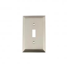 Nostalgic Warehouse 720022 - Nostalgic Warehouse Deco Switch Plate with Single Toggle in Satin Nickel